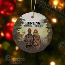 Custom Photo Couples Skiing Gift For Skii Lovers-Winter Skier Sports Christma...