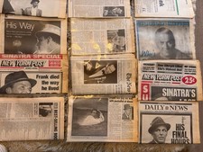 45 Pc Frank Sinatra 1998 Memorial Mega Lot 30 Newspapers & 15 Magazines NY NJ
