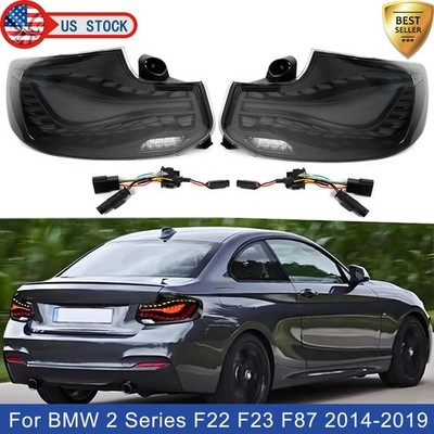 Smoked LED Sequential GTS Tail Light For BMW 2 Series F22 F23 F87 M2 2014-2021