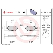 Satz Bremsbeläge Bremsklötze vorne für Fiat Grande 199 Linea 323 Punto | 2443