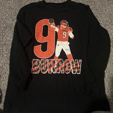 Boys Size 8 Medium Cincinnati Bengals Joe Burrow Long Sleeve Shirt Worn Twice