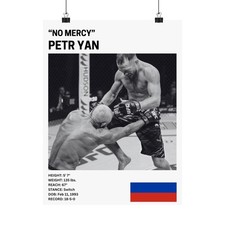 Petr Yan Poster, Fighter Wall Art Decor, No Mercy, MMA, Mixed Martial Arts Print
