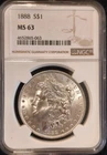 1888 Philadelphia US Morgan Silver Dollar ~ NGC MS 63 ~ Certified ~