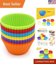 Reusable Silicone Muffin Cups - Easy Clean Non-Stick Bakeware Set