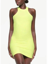 NWT SKIMS Soft Lounge High Crew Neck Mini Tank Dress Lemonade Women Small Summer