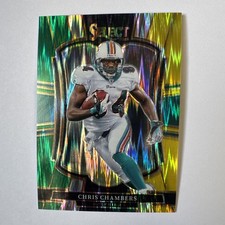 2025 Select #199 Chris Chambers Premier Level Green & Yellow Prizm Dolphins