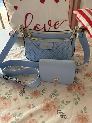 Kate Spade Duet Woven Leather Crossbody with Matching Wallet