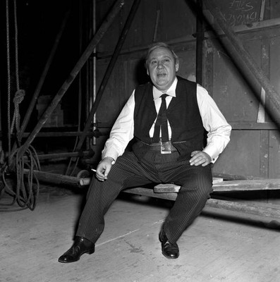 British actor Charles Laughton during a break filming Hobsons Choice 1953 Photo