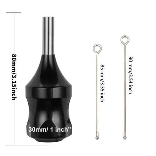 30mm Black Tattoo Aluminum Alloy Cartridge Grip Needle Plungers video thumbnail