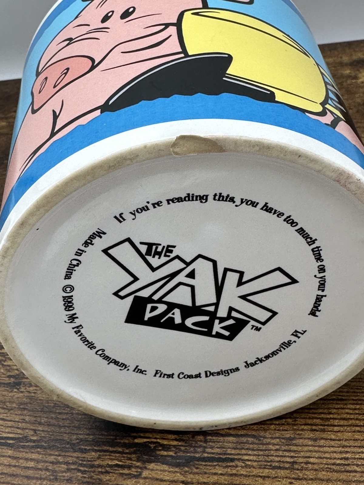 90’s The Yak Pack PIG Mug “My Cup Of Mud!” Vtg 1999 Large Coffee Cup Funny Gift