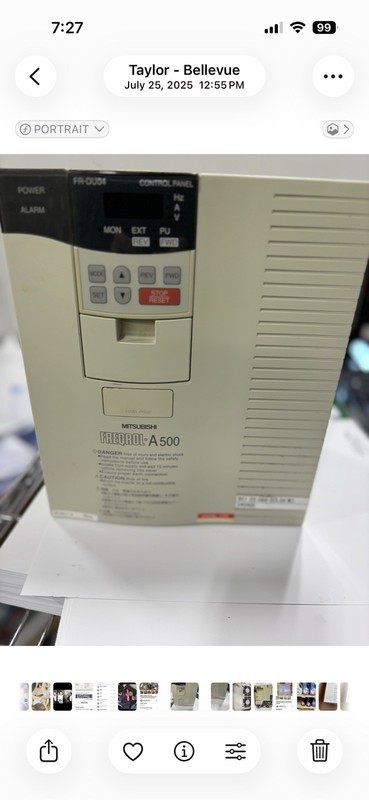 Mitsubishi Inverter FR-A520-5.5K Good Used #951 03 066-3 Ryobi 3404DI