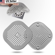 2 Pack Drain Hair Catcher Silicone Bathroom Accessories Shower Gray
