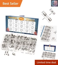 15 Value Assortment: 150 Fast Blow Glass Fuses 125V for Home & Holiday Use