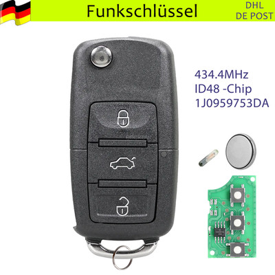 Funk Schlüssel 1J0959753DA 434mhz Für VW Golf Bora Beetle Passat Polo Seat Skoda