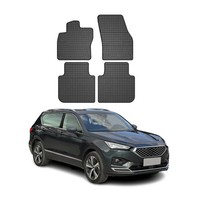 Omac Gummi FußMatten FüR Seat Tarraco 2018-2024 Automatten Gummi Schwarz 4Tlg