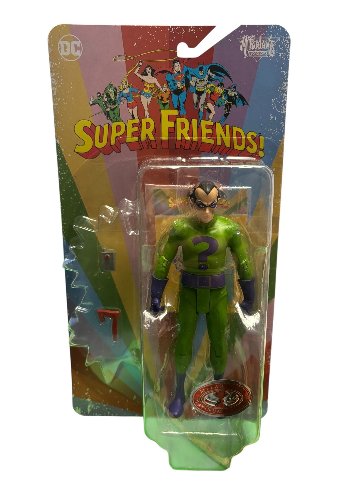 Figurine DC Comics Super Friends Riddler Platinum McFarlane Toys articulée