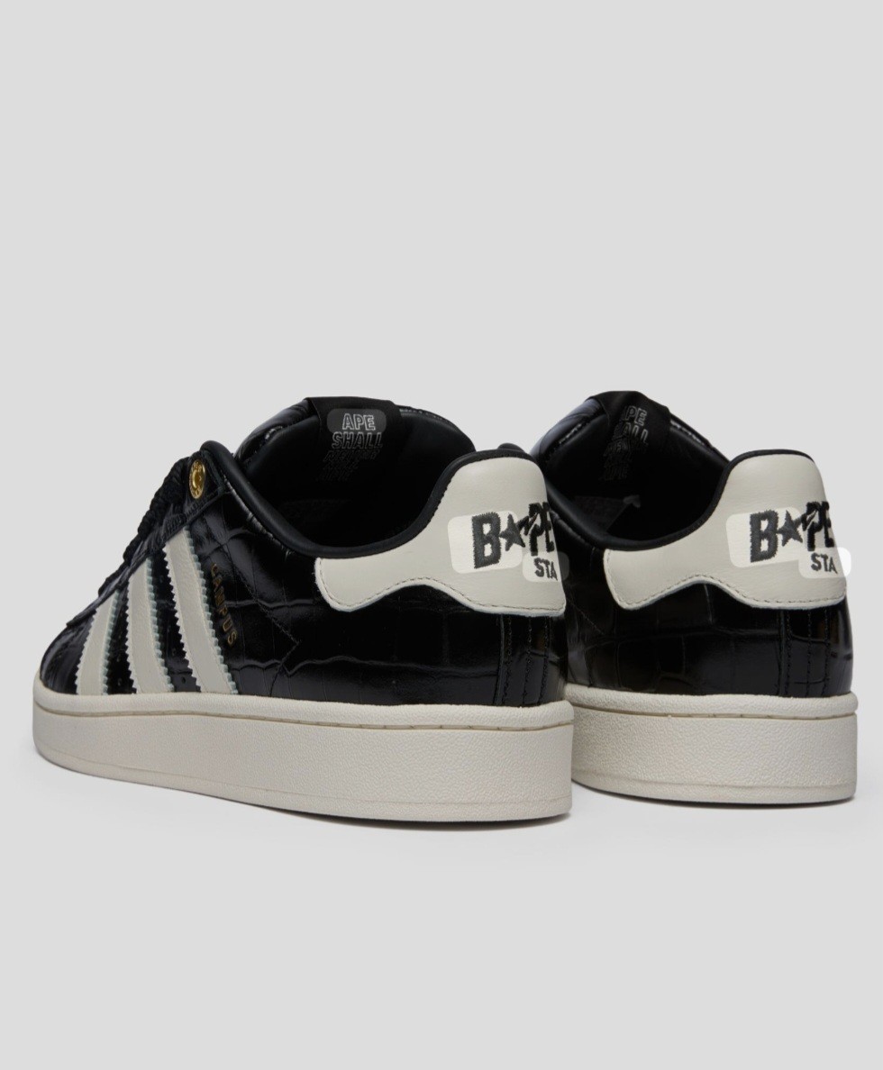 Adidas Campus 00s  Bape World Cup Pack Black And White Size 4M US thumbnail 4