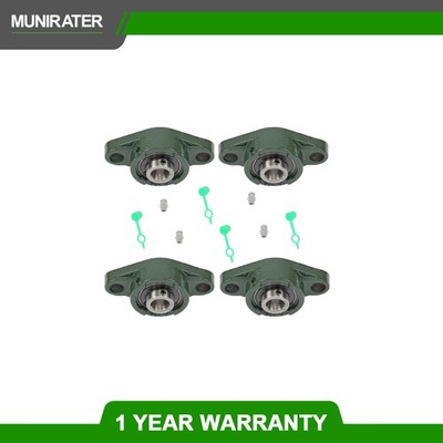 4pcs UCFL202-10 Pillow Block Bearing 2-Bolt Solid Base Self-Alignment 5/8  Bore