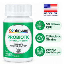 Probiotic Supplement 50 Billion CFU 12 Strains Gut Health Support 30 Tablets