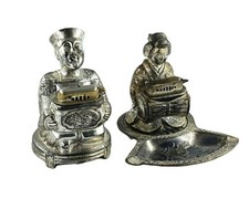 Lot 2 Briquets Table Anciens Essence Semi-Auto Vintage Petrol Lighters Asia Art