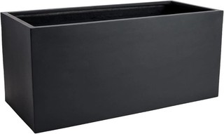 Pflanztrog MAXI Fiberglas Anthrazit 120x45x45 cm B Ware