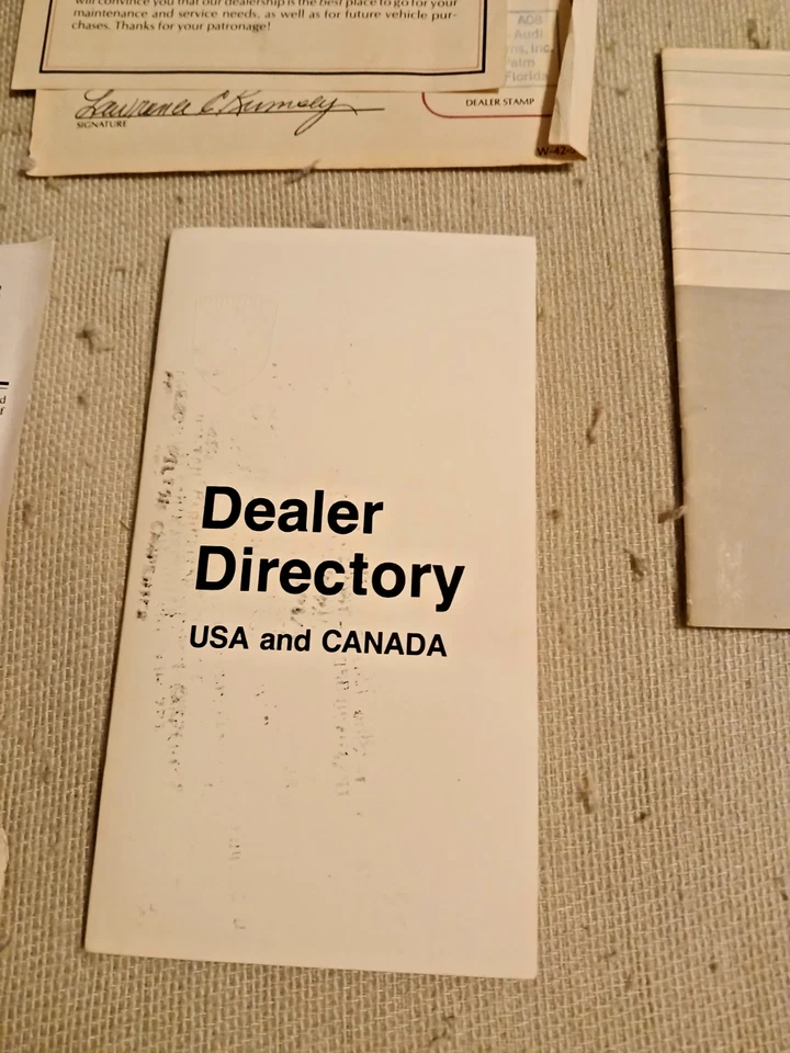 Porsche 944 1983 manual del propietario Yamaha auto audio concesionario directorio + estuche original Foto 4 de 4