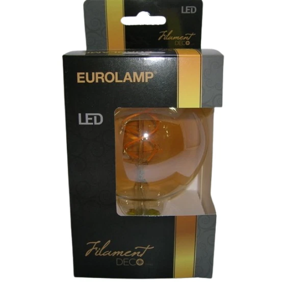 Bombilla LED de filamento Deco G125 oro 5W gradable