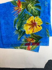 Beach Style Sarong Wrap Carribean polyfob Scarf Tropical Flower Print 70x40