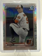 2020 Bowman Draft Chrome Carter Baumler 1st Bowman Refractor Hot Orioles Rangers