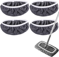 Reusable Microfiber Mop Pads Chenille Wet & Dry Refill 4-Pack Fits Sweeper Mops