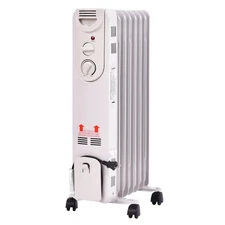 GOFLAME Oil Filled Radiator Heater with Wheels, 1500W Quiet Operation, Portab...