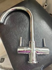 BRAND NEW Cooke & Lewis Amsel Chrome Finish Kitchen Twin Lever Tap, original box