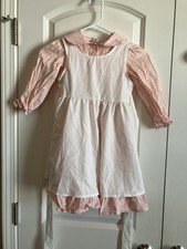 Pioneer Prairie Ingalls Girl Dress Costume 3 Pieces Pink Floral Size 4 C1149