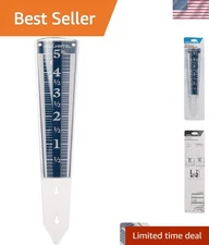 Weather-Resistant 5-Inch Rain Gauge - Magnifying Display for Garden Monitoring