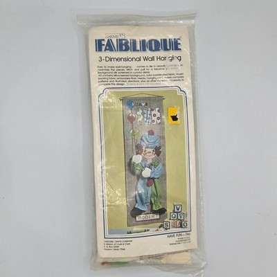 Vintage Carousel Crafts Fablique 3 Dimensional Wall Hanging Kit Robert Clown