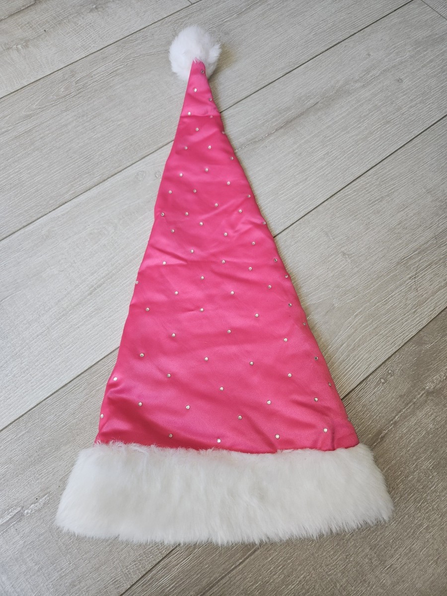 Victoria’s Secrets vintage pink Santa hat with rhinestones Victoria main image 2