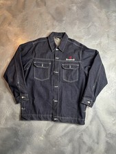 Rocawear Dark Blue Jean Jacket Embroidered Logo Button Men  s XL