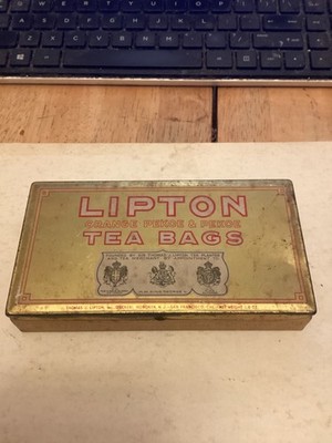 vintage lipton tea tin