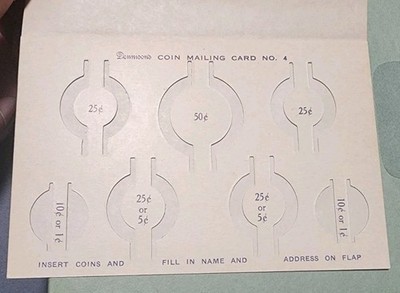 Vintage Full Box Of 100 Dennison COIN MAILING Cards No. 4 Rare Find USA NOS