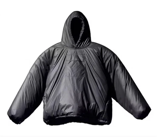 BALENCIAGA Yeezy Gap Cappuccio Imbottito Anorak Uomo Large Nero