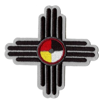 Native American Sun Patch Indigenous Culture Symbols Embroidered Iron On