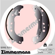 ZIMMERMANN BREMSBACKEN SATZ HANDBREMSE passend für AUDI A1 SEAT ARONA IBIZA