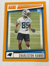 2022 Panini Score Charleston Rambo Card #398 Near Mint Rookie Carolina Panthers. rookie card picture