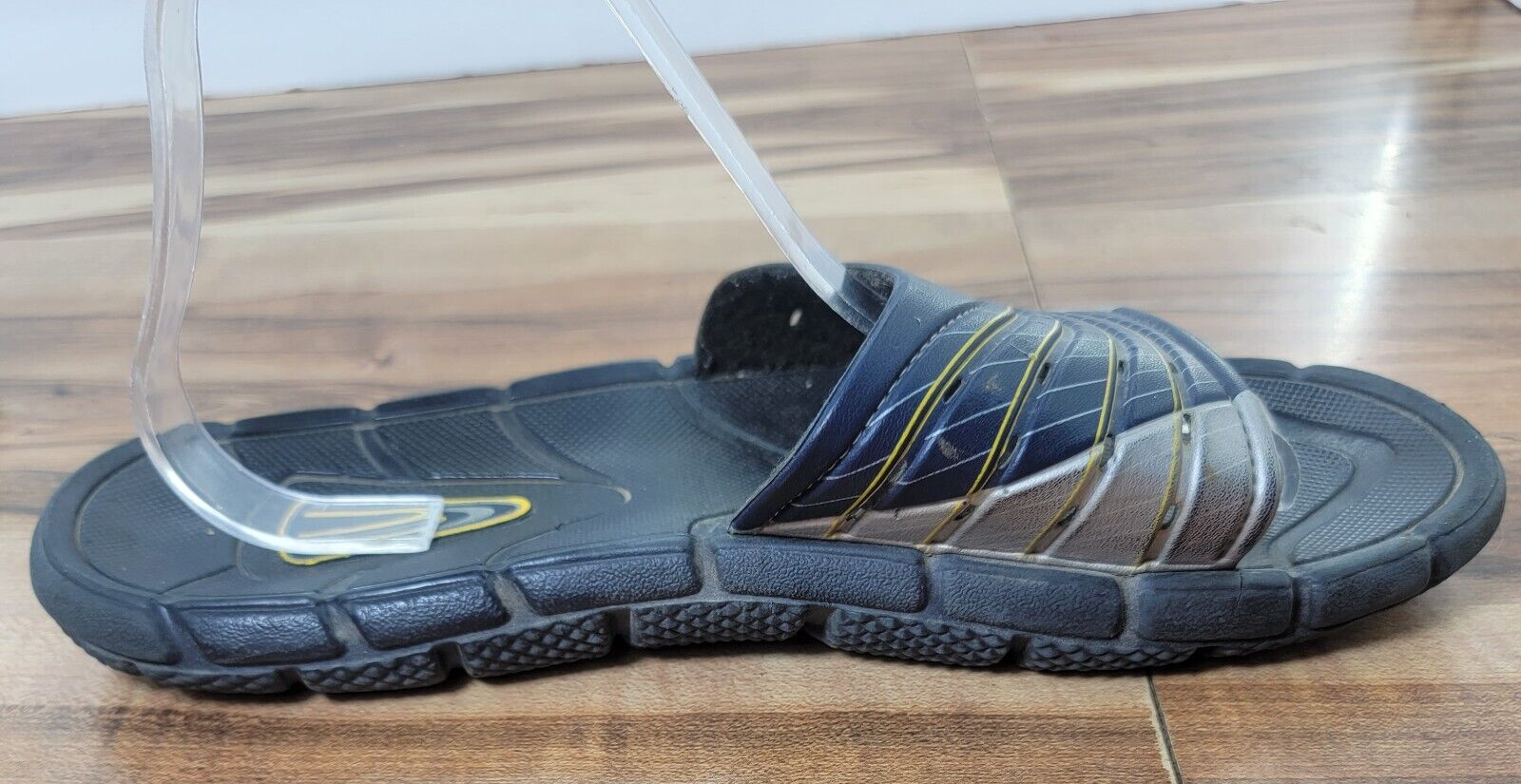 Mens Sandals Size 9/10 Classic Slides Blue Black Waterproof Slideon eBay