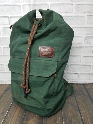 Burton Backpack Rucksack Drawstring Large Side Opening Snowboard GREEN 19x11x6