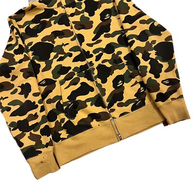 Bape Camo Gore-Windstopper Full-Zip Shark Hoodie MADE IN