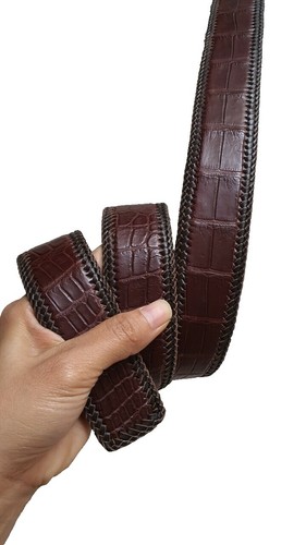Vtg Donaldo Western Wear Cream Alligator‎ Leather Belt Sz XS 24\