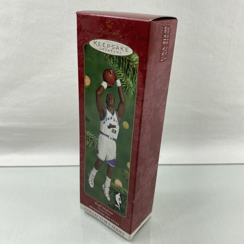 Hallmark Keepsake  Karl Malone NBA Ornament Basketball Hoop Utah Jazz