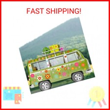 135 Pcs Flower Car Decals 60's Hippie Flower Stickers Groovy Flower Stickers Dai