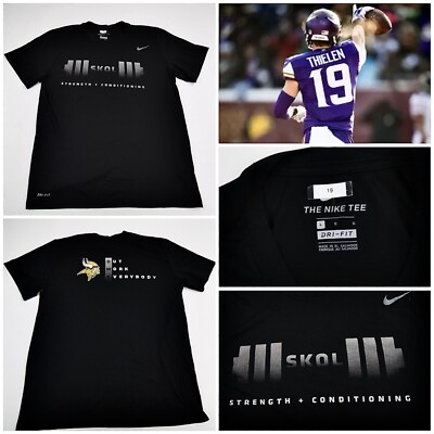 Minnesota Vikings Football Team Issued Strength Conditioning Shirt Thielen #19